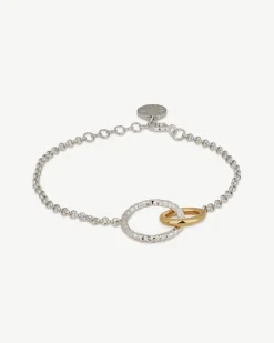 Halo Bracelet - Silver/24 Carat Gold Gilded