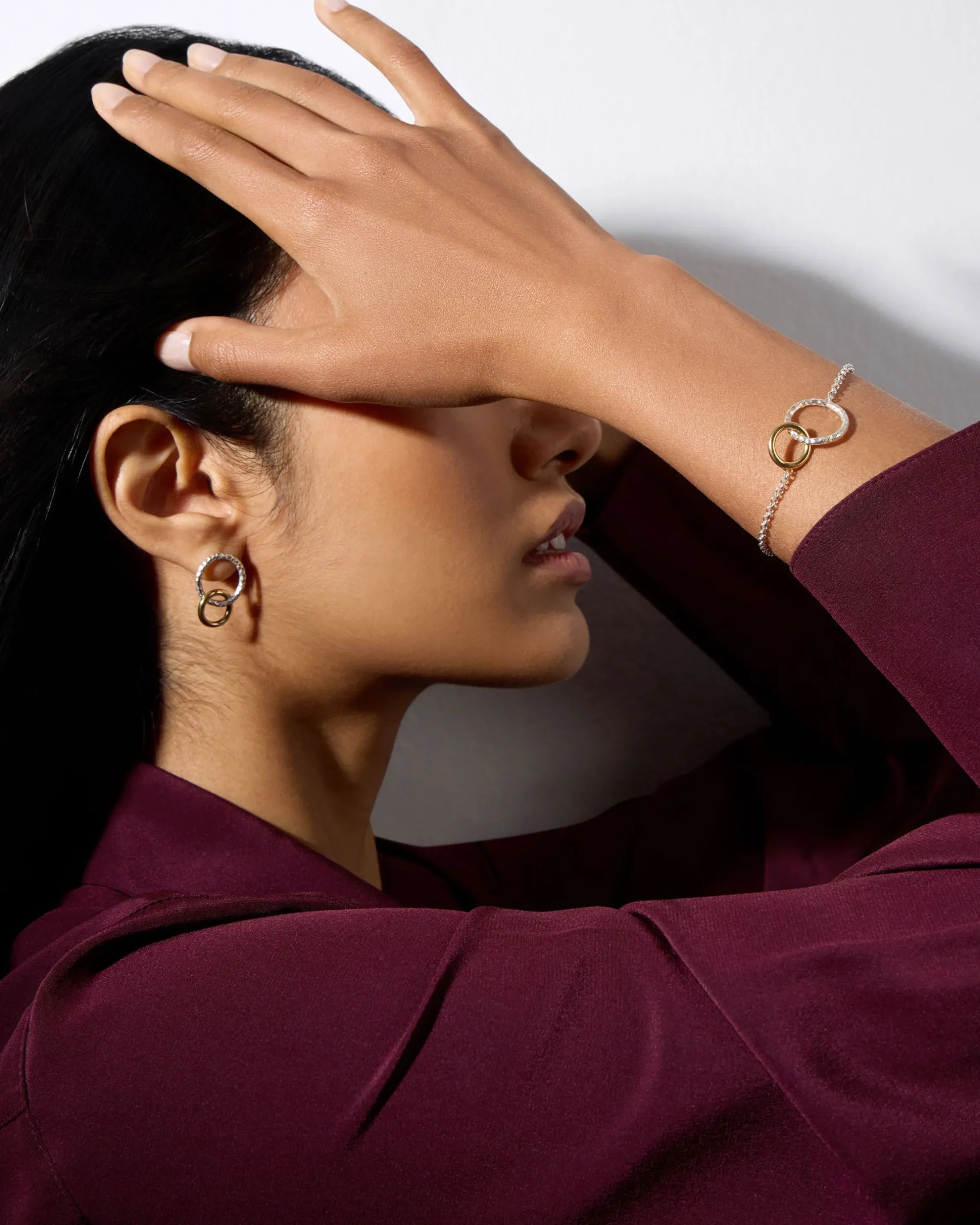 Halo Bracelet - Silver/24 Carat Gold Gilded