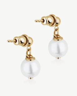 Lana Pearl Earrings - 24 Carat Gold Gilded