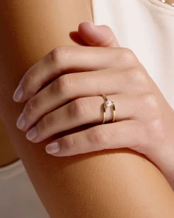 Lana Pearl Ring - 22 Carat Gold Gilded