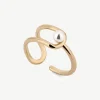Lana Pearl Ring - 22 Carat Gold Gilded