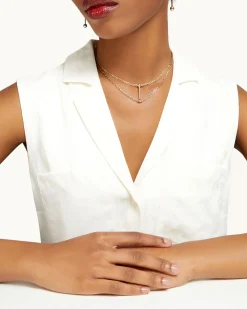 Music Bar Necklace - 22 Carat Gold Gilded