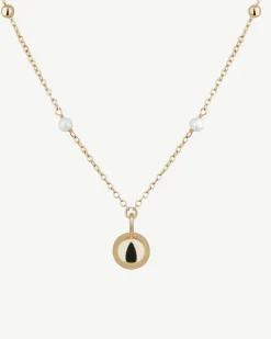 Pearl Chain Bracelet - 22 Carat Gold Gilded