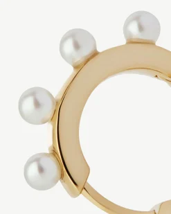 Pearl Huggies - 22 Carat Gold Gilded